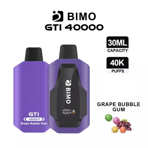 BIMO GTI 40000 Puffs – Grape Bubble Gum