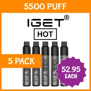 5 PACK – IGET HOT – 5500 PUFFS
