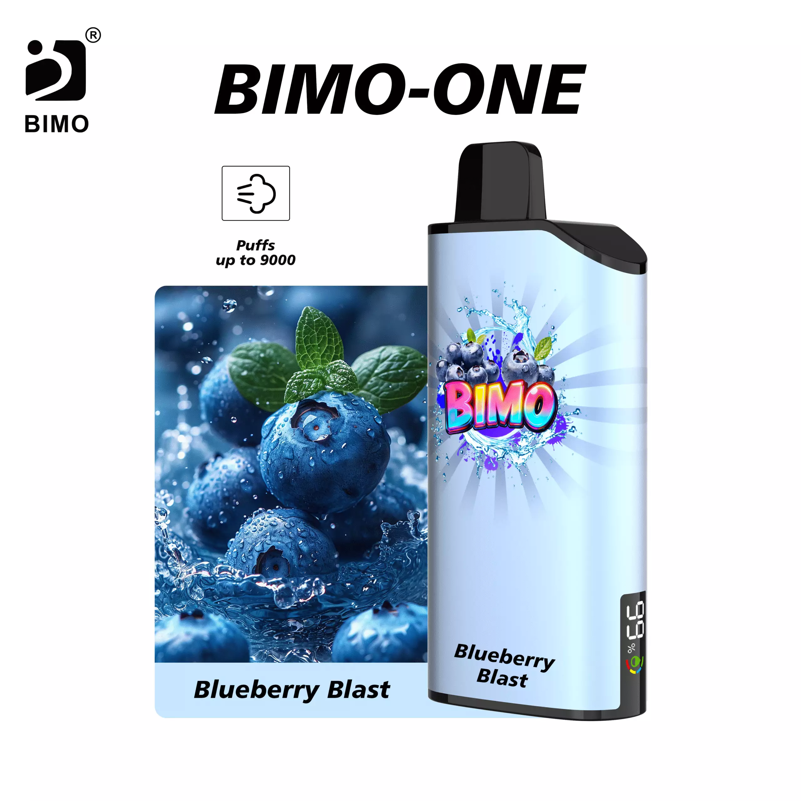 BIMO ONE 9000 Puffs – Blueberry Blast