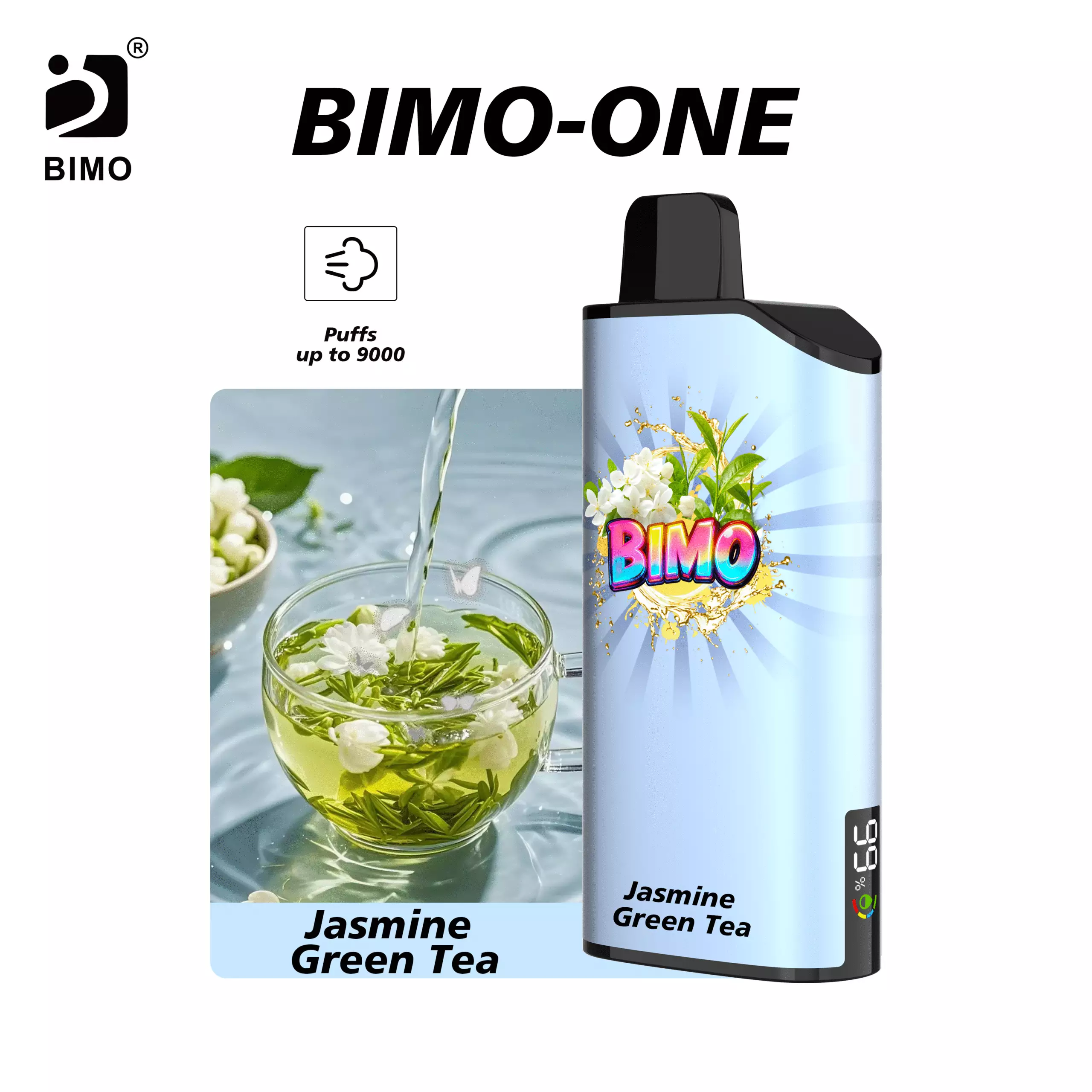 BIMO ONE 9000 Puffs – Jasmine Green Tea