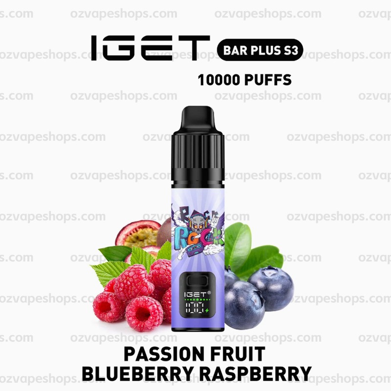 IGET Bar Plus S3 Kit – Passion Fruit Blueberry Raspberry