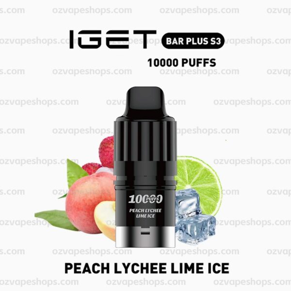 IGET Bar Plus S3 Pod – Peach Lychee Lime Ice
