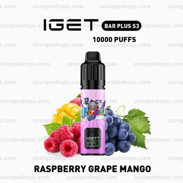 IGET Bar Plus S3 Kit – Raspberry Grape Mango