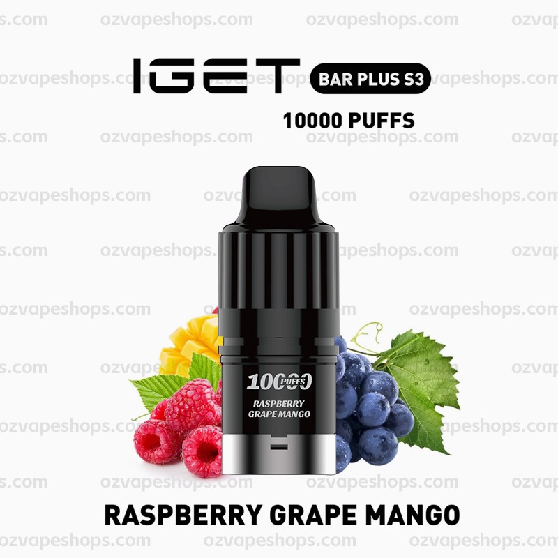 IGET Bar Plus S3 Pod – Raspberry Grape Mango
