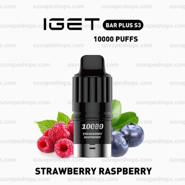 IGET Bar Plus S3 Pod – Strawberry Raspberry