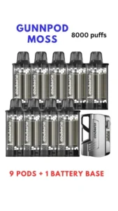 BULK SALE – GUNNPOD MOSS 8000 PUFFS – CAN MIX FLAVOURS