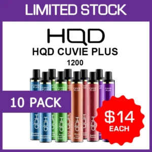 HQD CUVIE PLUS – 1200 PUFFS – 10 PACK
